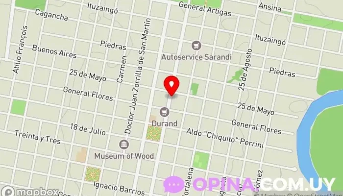 mapa de Anglo Carmelo Institución educativa en Carmelo