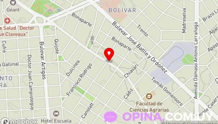 mapa de ANGLO LA BLANQUEADA Academia de inglés, Escuela en Montevideo