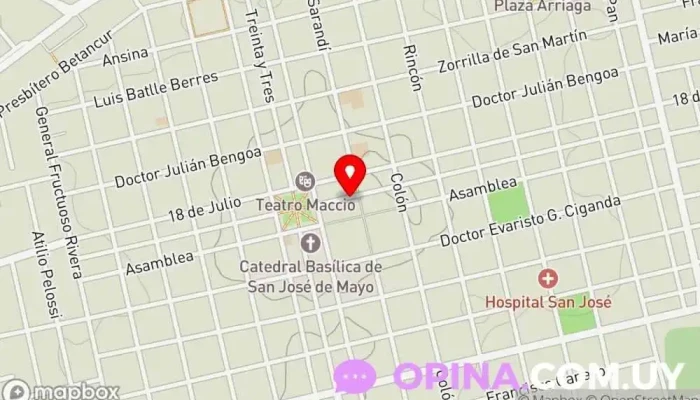mapa de ANGLO Prof.Anyela Curbelo y Prof. Adriana Díaz Escuela en San José de Mayo