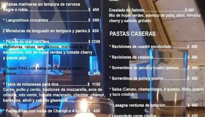 Antica Cocina De Autor -  Menu - Parque del Plata