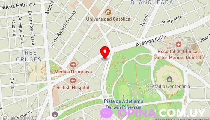 mapa de Aquitecho Inmobiliaria Tasador inmobiliario en Montevideo