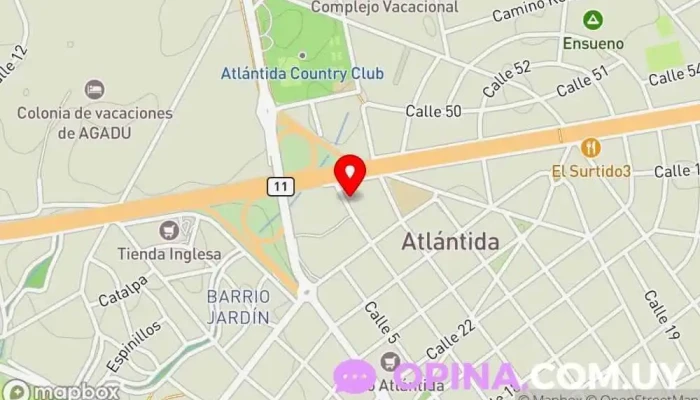 mapa de Arazá Consultorios Clínica ambulatoria en Atlántida