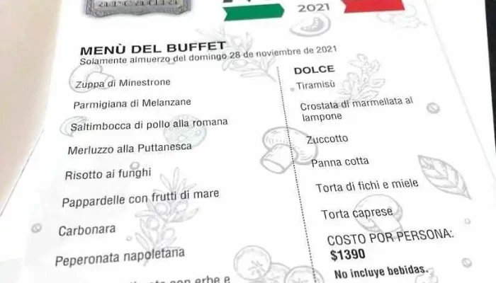 Arcadia -  Menu - Montevideo