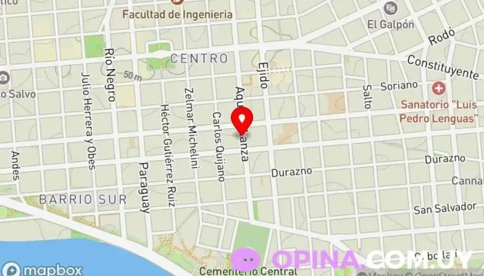 mapa de ARCOS UNIDOS Academia de Música Institución educativa en Montevideo