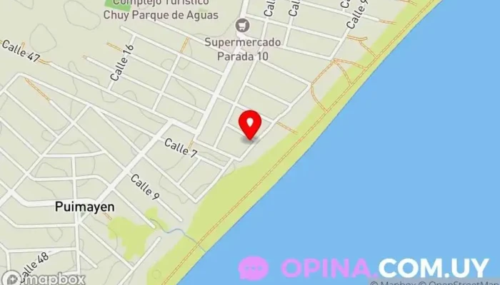 mapa de Aré Porá  en Barra del Chuy