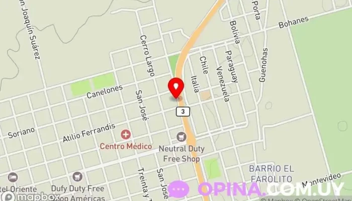 mapa de Armonía Variedades Tienda de regalos, Tienda de cubertería, Tienda de material escolar, Juguetería en Bella Unión