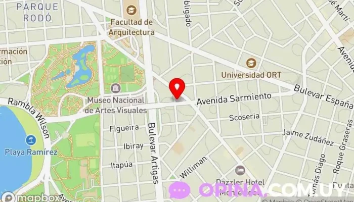 mapa de ARTE Propiedades Agentes inmobiliarios en Montevideo