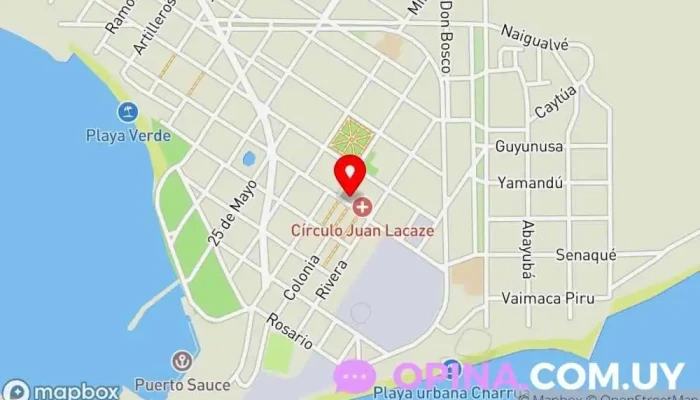 mapa de Arte Verde Floristería, Cerería, Proveedor de fertilizantes, Mercado de flores, Tienda de regalos, Vivero en Juan L. Lacaze