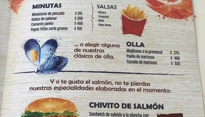 Artico Fast Sea Food Menu - Montevideo
