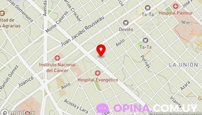 mapa de Asilo Packing Comercio en Montevideo