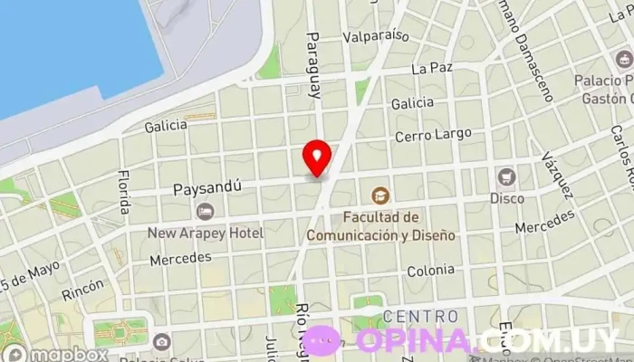 mapa de Asociacion Española Centro de salud, Centro de salud comunitario en Montevideo
