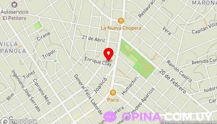 mapa de Asociación Española Hospital, Médico, Clínica ambulatoria en Montevideo
