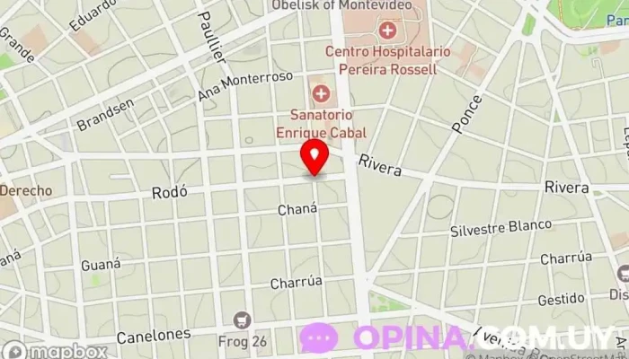 mapa de Asociación Española Policlinica de Mesoterapia Clínica del dolor en Montevideo