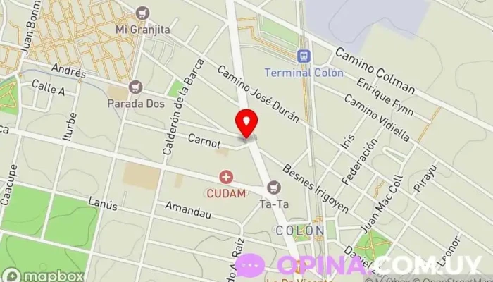 mapa de Asociación Española Primera De Socorros Mutuos Clínica ambulatoria en Montevideo