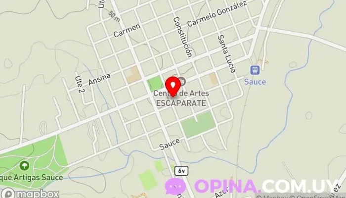 mapa de Asociación Española Sauce Centro de salud comunitario en Sauce