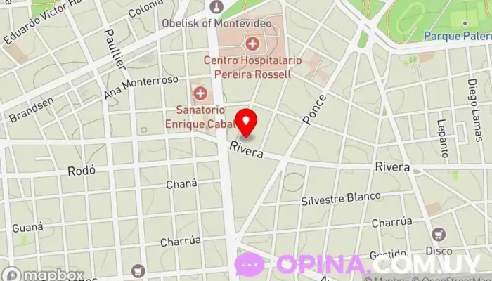 mapa de Asociacion Española Zona Joven Hospital en Montevideo