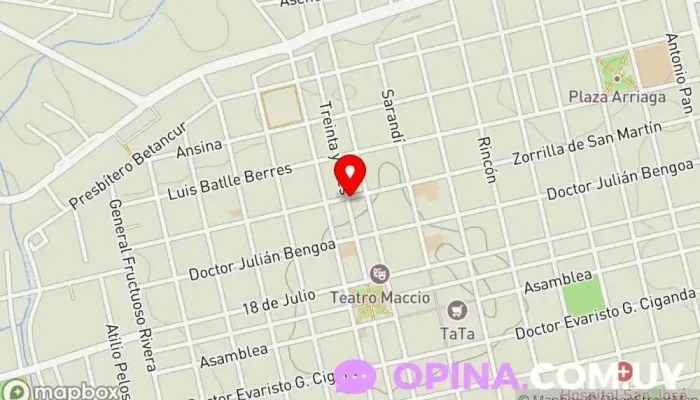 mapa de ASOCIACION MEDICA DE SAN JOSE PEDIATRIA Y OFTALMOLOGÍA Médico en San José de Mayo