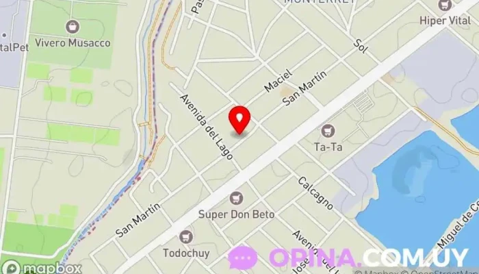 mapa de ASSE Paso Carrasco - Centro de Salud Centro de salud comunitario en Ciudad de la Costa