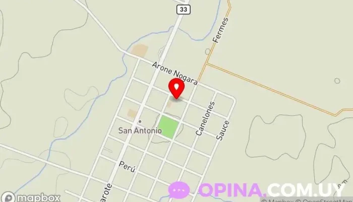 mapa de ASSE Policlinica San Antonio Departamento de salud pública en San Antonio