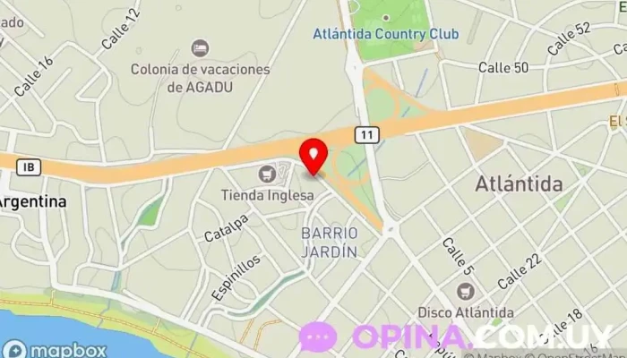 mapa de Atlántida Jardín Resort Club Gimnasio en Atlántida