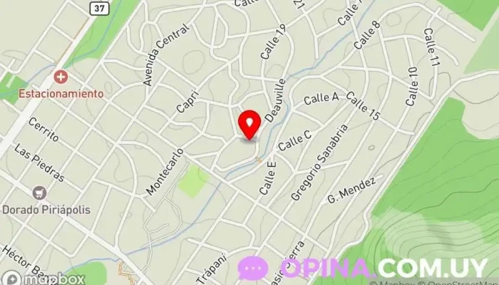 mapa de ATP Salud Fuerza Rendimiento Gimnasio en Piriápolis