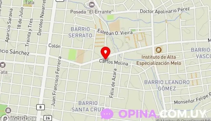 mapa de Aula de la Música Centro educativo en Melo