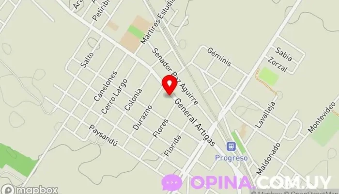 mapa de Aula Uruguay progreso Escuela de primaria en Progreso