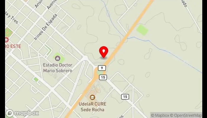 mapa de AXION Rocha Gasolinera, Restaurante, Supermercado en Rocha