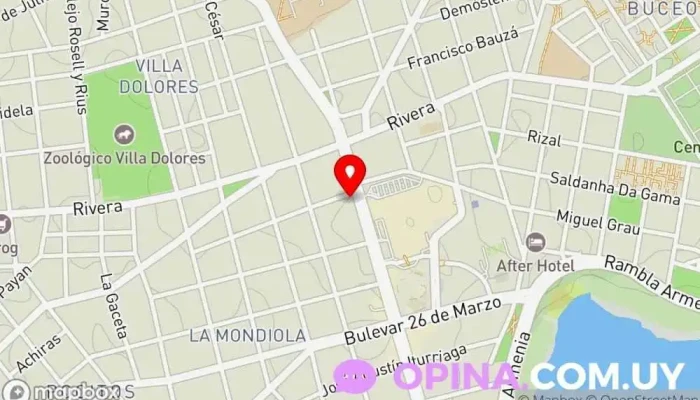 mapa de Ayui Inversiones Inmobiliarias Agencia inmobiliaria en Montevideo