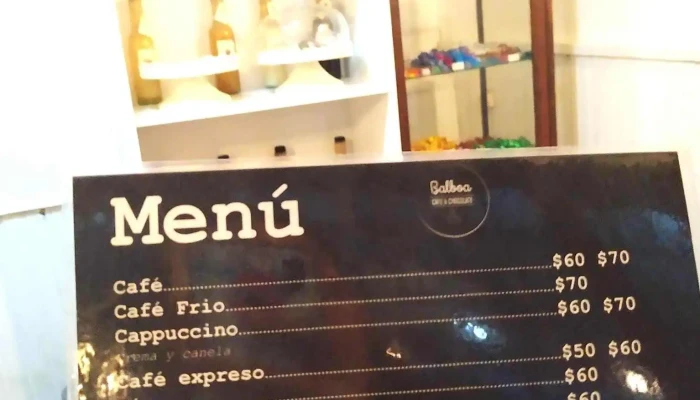 Balboa Chocolate Y Cafe Menu - Melo