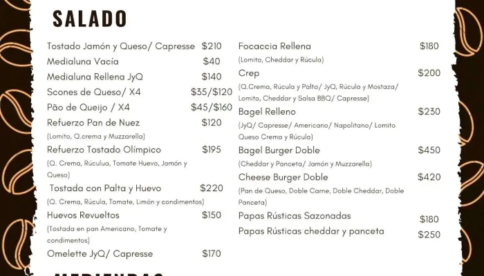 Bali Dulceria Cafe Menu - Montevideo