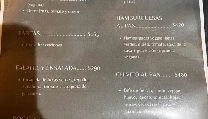 Bambu Cafe Menu - La Paloma