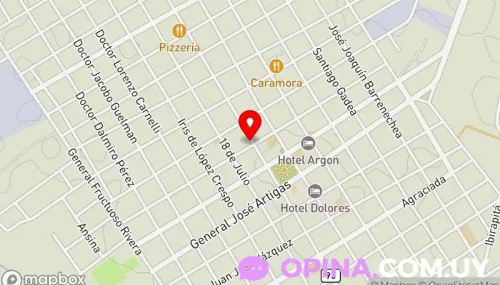 mapa de Banco República Banco en Dolores