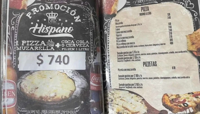 Bar Hispano -  Menu - Montevideo