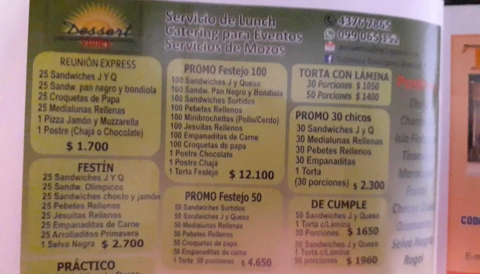 Bar La Oficina -  Menu - Salinas