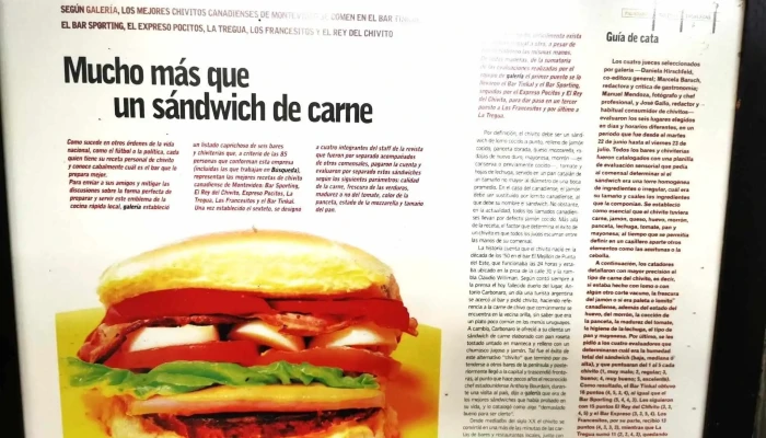 Bar Sporting -  Menu - Montevideo