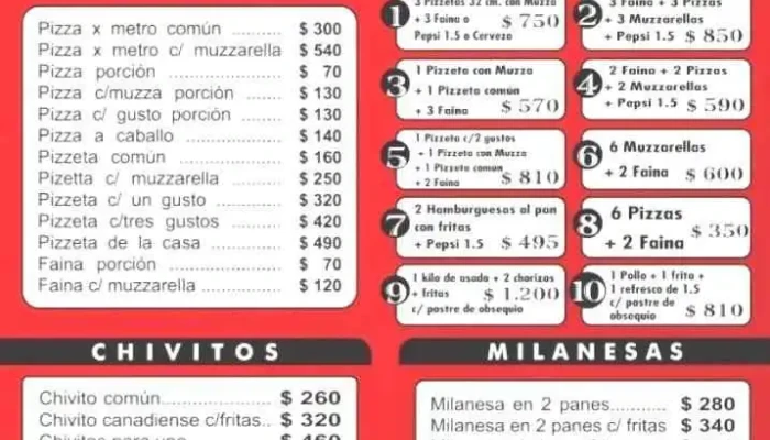 Bar Y Parrillada Ottonello -  Menu - Montevideo