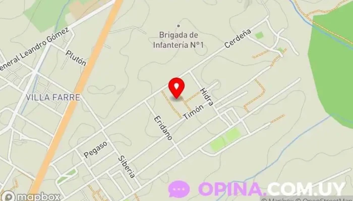 mapa de Barrio La Chancha Urbanización en Montevideo