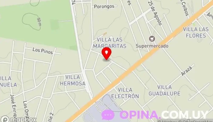 mapa de Barros Blancos Escuela en Barros Blancos