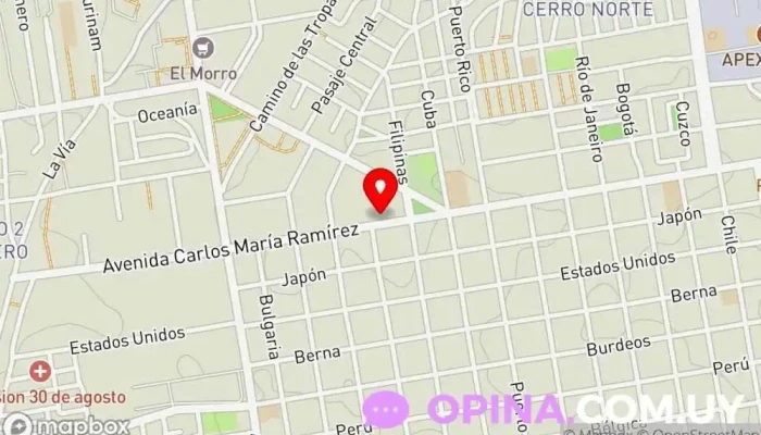 mapa de Basquadé Clínica ambulatoria en Montevideo