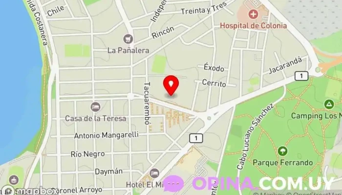 mapa de Batallón Oriental de Infantería Mecanizado N°4 Escuela en Col. del Sacramento