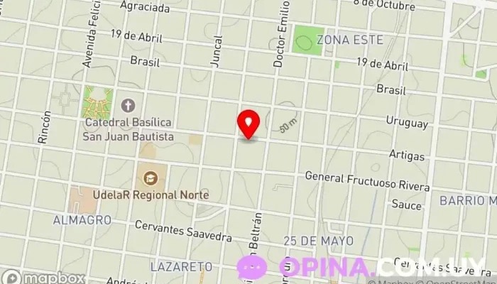 mapa de B&E Gestoría - Inmobiliaria Agencia inmobiliaria, Gestoría en Salto