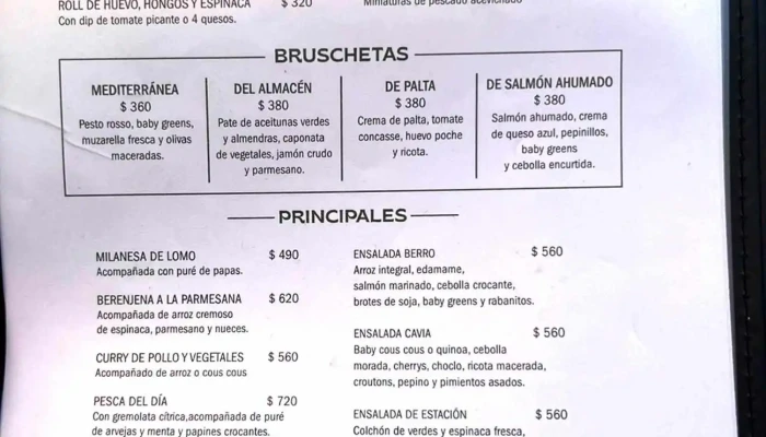 Berro Y Cavia -  Menu - Montevideo