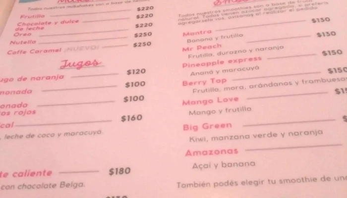 Berry Pasteleria -  Menu - Melo