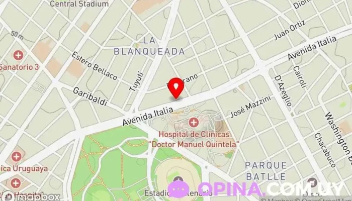 mapa de BiblioMédica Ediciones Librería, Editor, Tienda de libros médicos, Seguridad y salud ocupacional en Montevideo