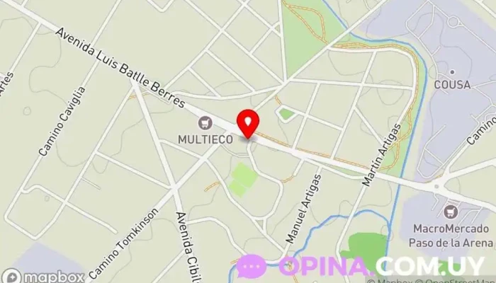 mapa de Biblioteca Comunitaria Paco Espínola Biblioteca pública en Montevideo