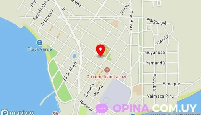 mapa de Biblioteca José Enrique Rodó Biblioteca en Juan L. Lacaze