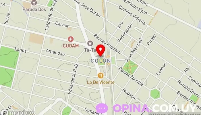 mapa de Biblioteca Juan Monteverde Biblioteca pública en Montevideo