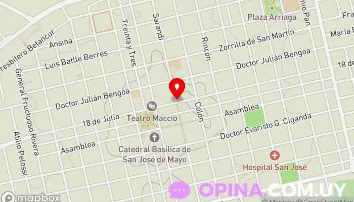 mapa de Biblioteca Liceal Escuela en San José de Mayo