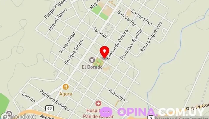 mapa de Biblioteca y Casa de la Cultura Prof. Ricardo Leonel Figueredo Centro cultural en Pan de Azúcar